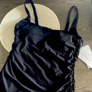 Athleta NWT Square neck bra cup tankini